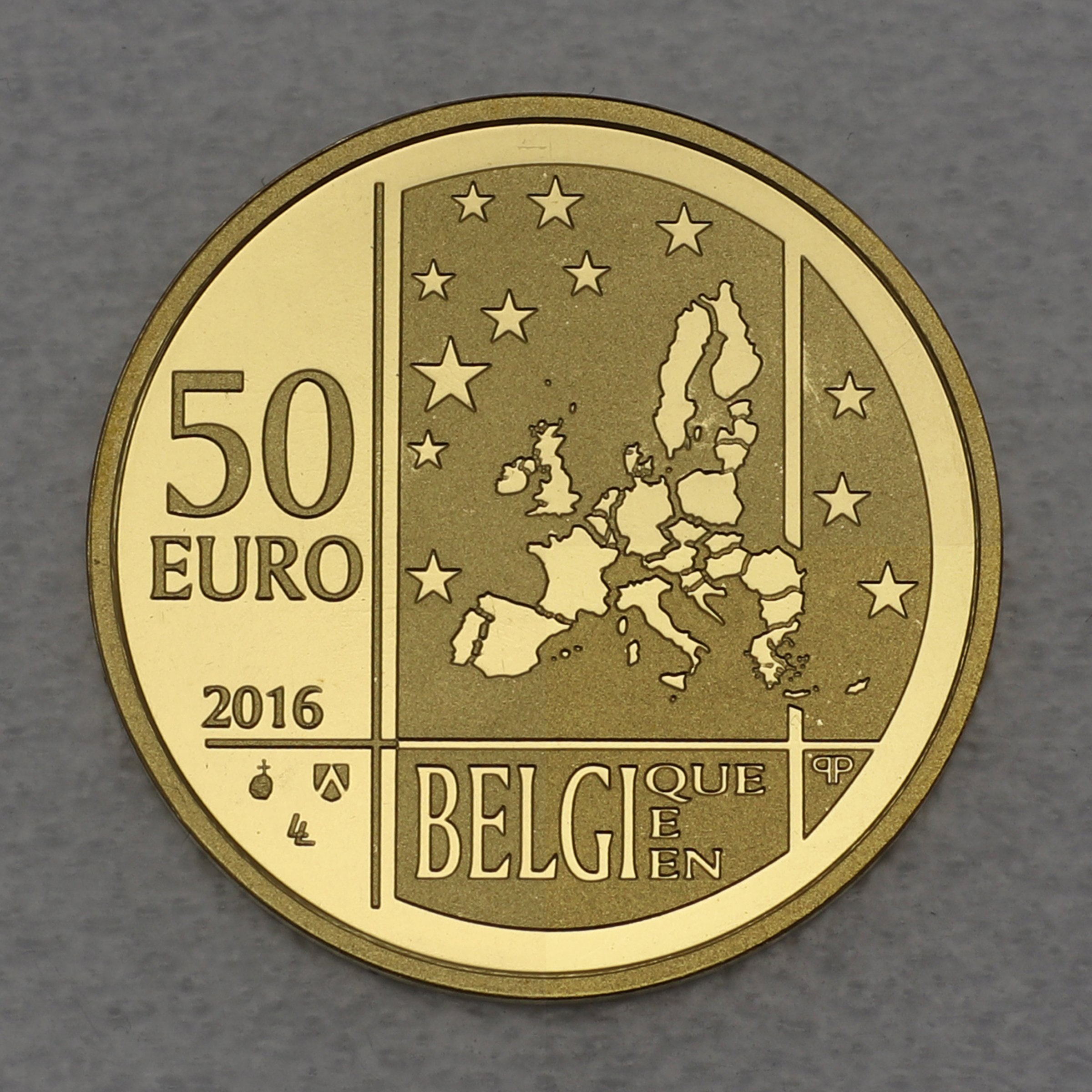 Goldmünze 50 Euro "Albert Einstein" 2016 (Belgien) - Detailansicht 1