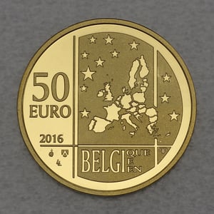 Goldmünze 50 Euro "Albert Einstein" 2016 (Belgien) - Miniaturansicht 2