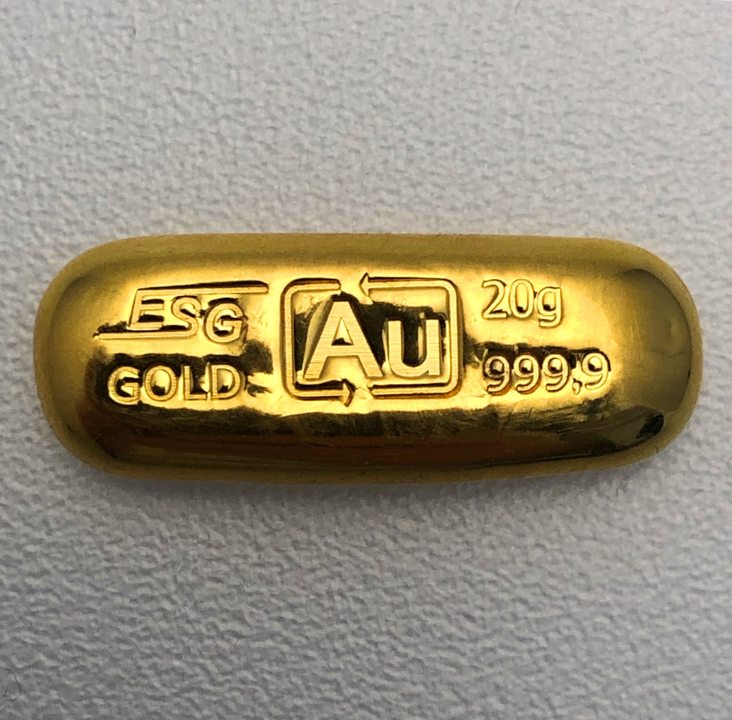 Goldbarren 20g Au-Gussbarren, Feingold - Detailansicht 1