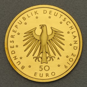 Goldmünze 50 Euro "Hammerflügel" 2019 Musikinstrumente (Deutschland) - Miniaturansicht 2