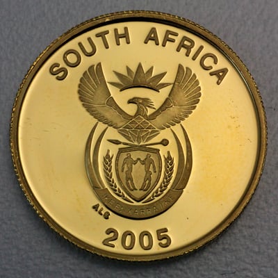 Goldmünze 2 Rand "R2" 2005 FIFA World Cup Soccer Germany 2006 (Südafrika) - Miniaturansicht 2