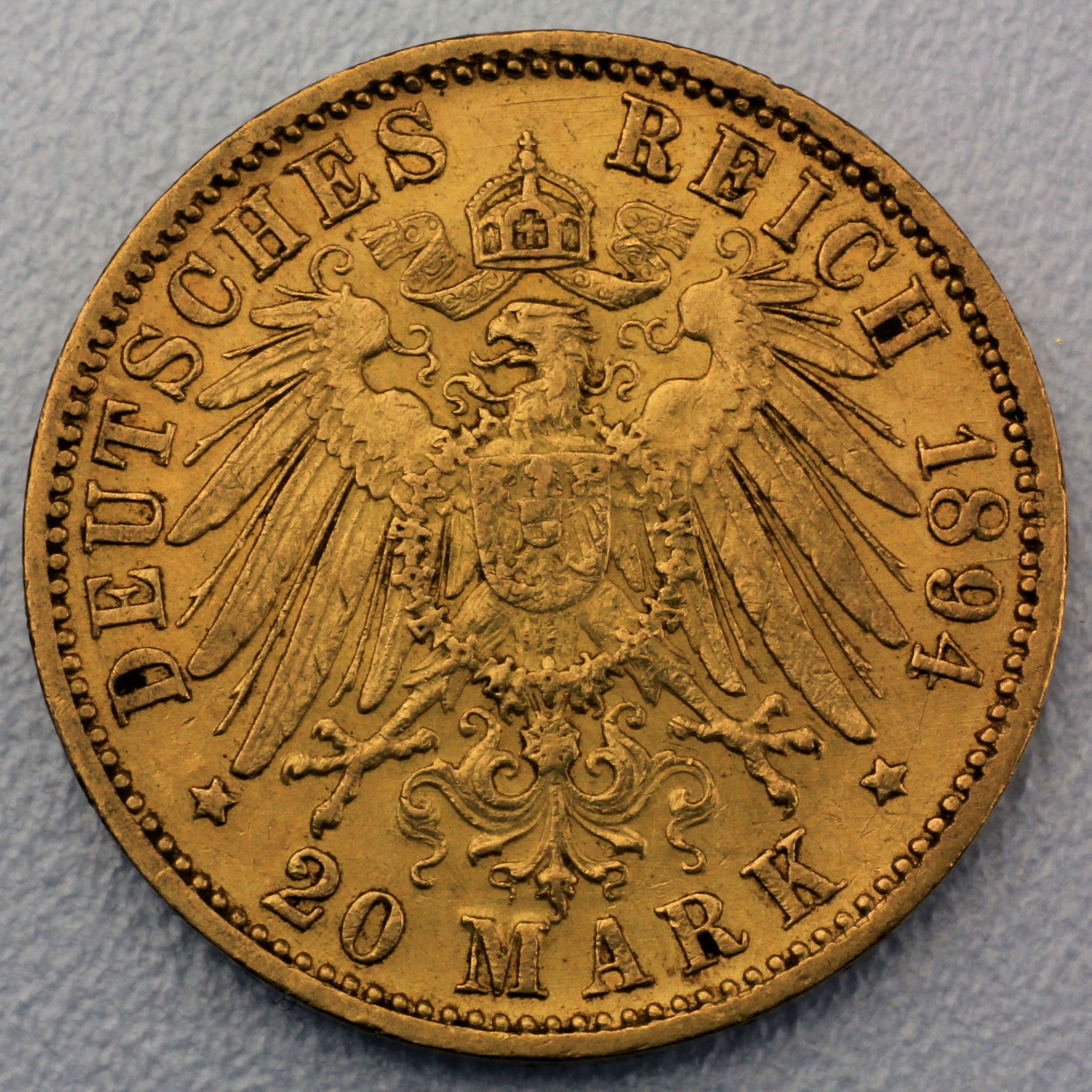 Goldmünze 20 Mark "Friedrich I." (Baden) - Detailansicht 1