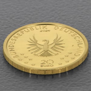 Goldmünze 20 Euro "Biber" 2024 Rückkehr der Wildtiere (Deutschland) - Miniaturansicht 4