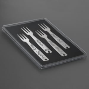 Gourmet-Gabel 4er-Set "Weihnachten" 925er Ag - Miniaturansicht 3