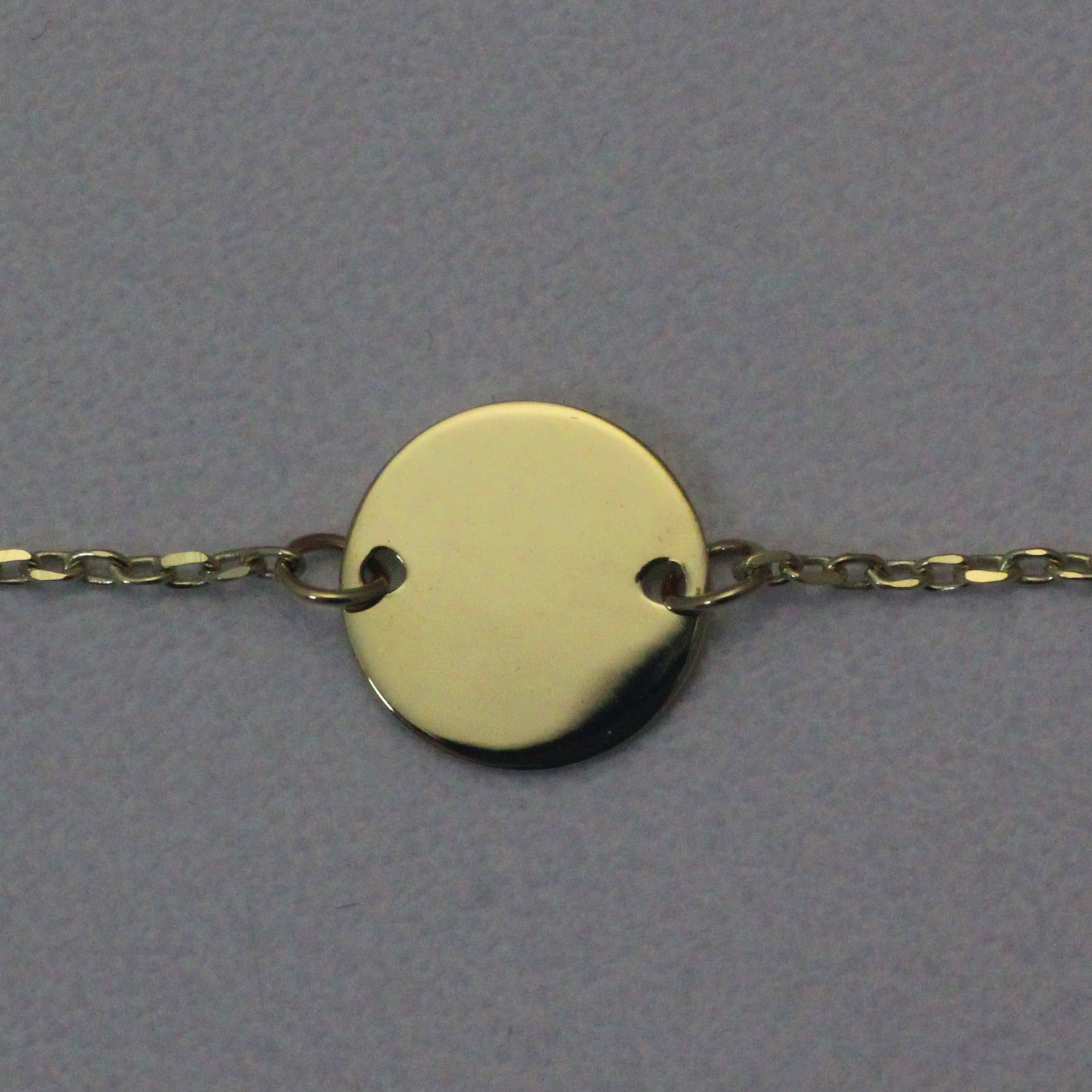 Goldarmband 750er/16 cm "Rund",gravierbar (18 kt) - Hauptansicht