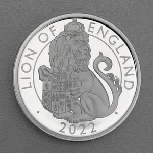 Silbermünze 2oz "Lion of England" 2022 (PP) Royal Tudor Beasts (Großbritannien) - Miniaturansicht 1