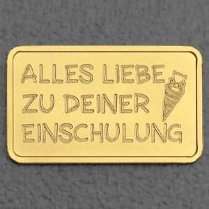 Goldbarren 2,5g Gravur "Einschulung" - Miniaturansicht 1
