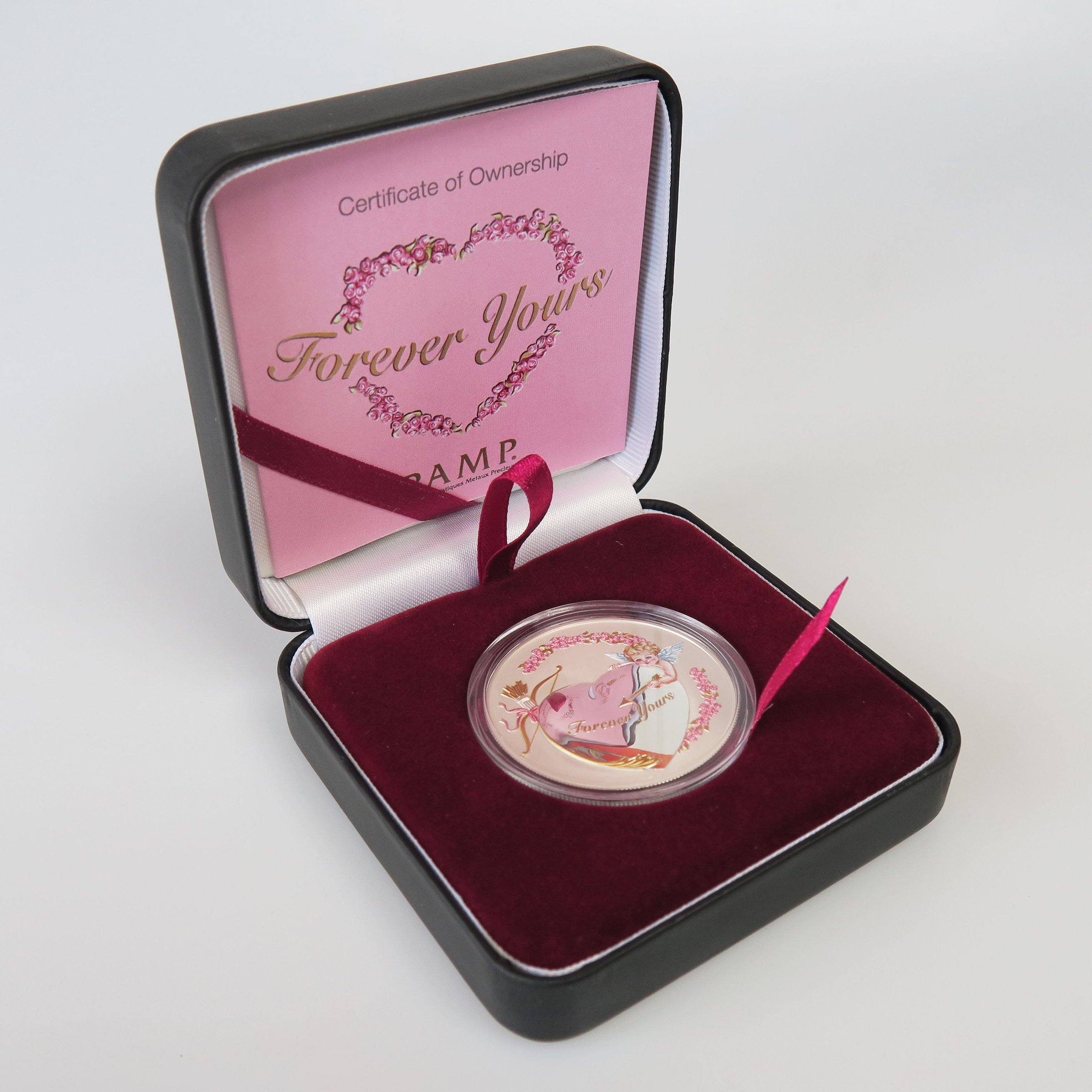 Silbermedaille 1oz "Forever Yours" PAMP - Detailansicht 2