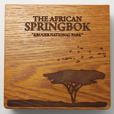 Silbermünze 5oz "African Springbock" 2014 (PP) Kruger National Park (Gabun) - Miniaturansicht 5
