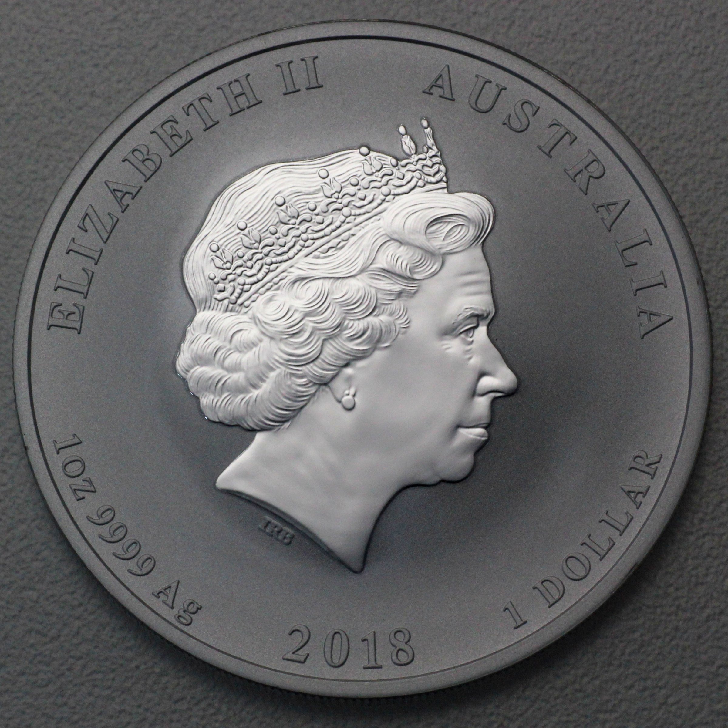 Silbermünze 1oz "Hund" 2018 Lunar II – Year of the Dog 19% (Australien) - Detailansicht 1