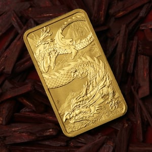 Gold Münzbarren 1oz "Rectangular Dragon" 2023 (Australien) - Miniaturansicht 5