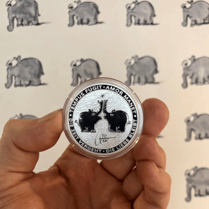 Silbermünze 1oz "Tempus Fugit – Armor Manet" 2020 Ottifanten – Kissing Ottifants diff. (Tuvalu) - Miniaturansicht 4