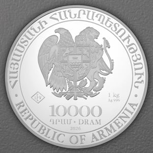 Silbermünze 1kg "Arche Noah" aktueller Jahrgang (Armenien) - Miniaturansicht 2
