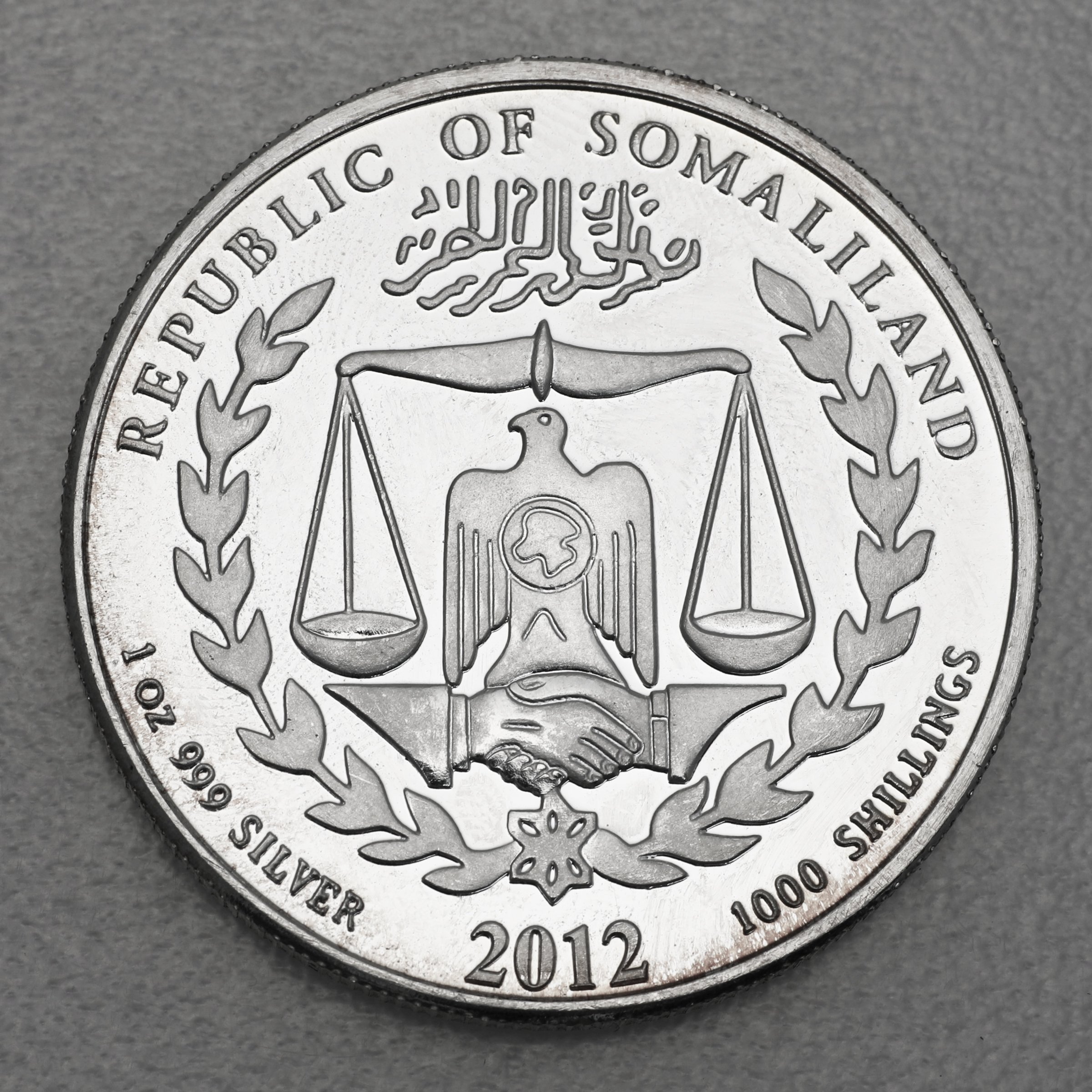 Silbermünze 1oz "Drache" 2012 Somaliland Lunar – Year of the Dragon (Somalia) - Detailansicht 1