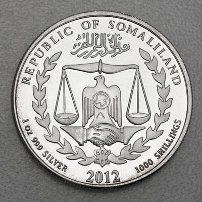Silbermünze 1oz "Drache" 2012 Somaliland Lunar – Year of the Dragon (Somalia) - Miniaturansicht 2