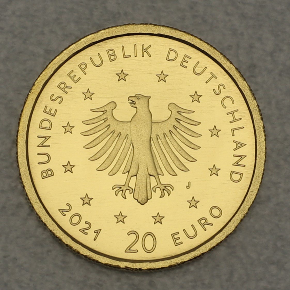 Goldmünze 20 Euro "Schwarzspecht" 2021 Heimische Vögel (Deutschland) - Detailansicht 1
