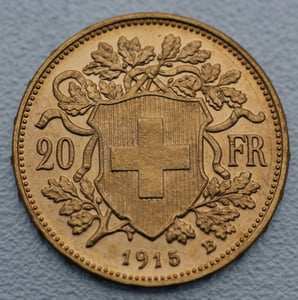 Goldmünze 20 SFR "Vreneli" (Schweiz) - Hauptansicht
