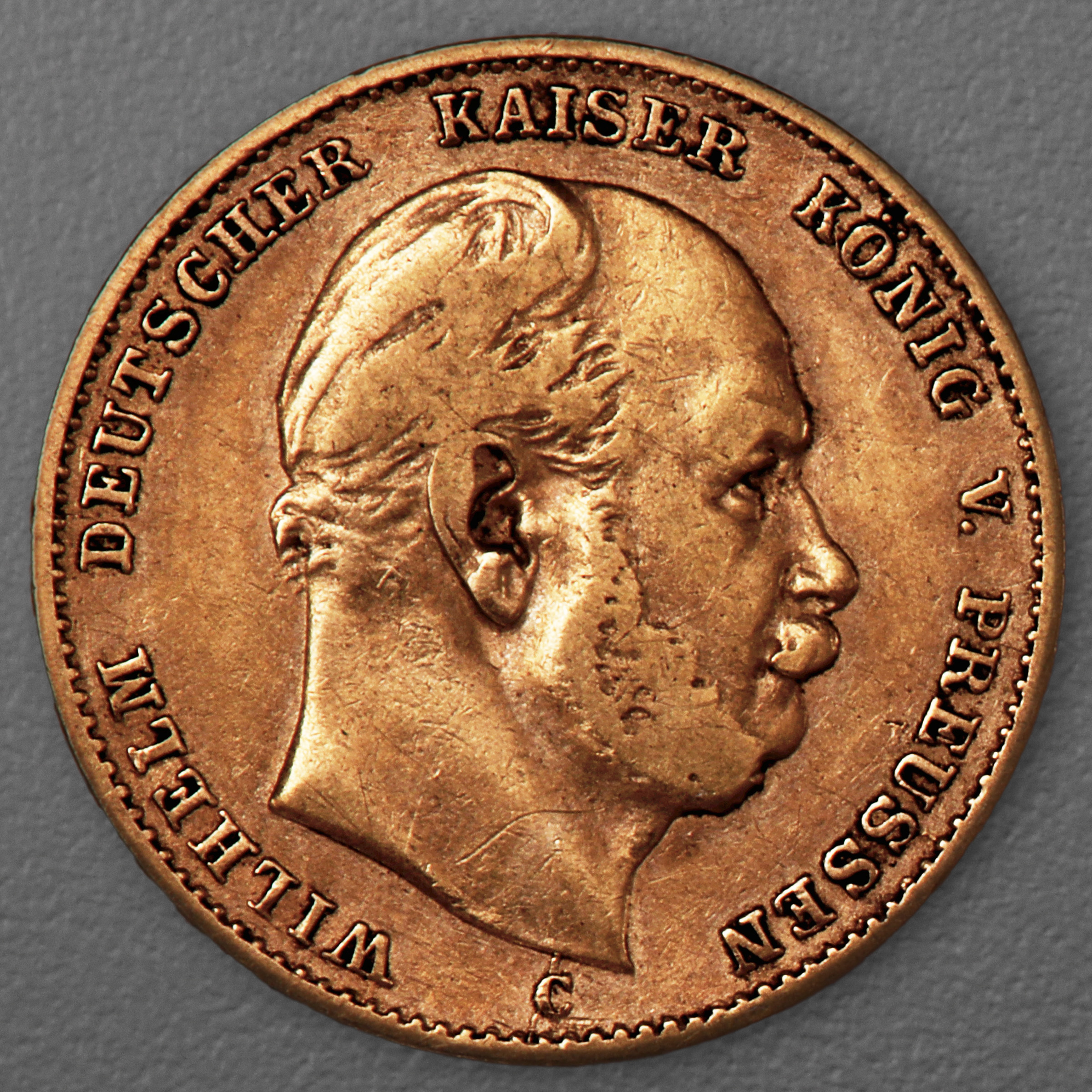 Goldmünze 10 Mark "Wilhelm I." 1878-C J.245 (Preußen) - Hauptansicht