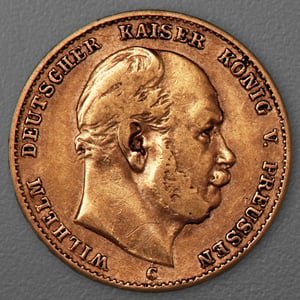 Goldmünze 10 Mark "Wilhelm I." 1878-C J.245 (Preußen) - Hauptansicht