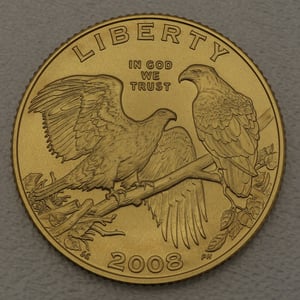 Goldmünze 5 Dollar "Bald Eagle" 2008 (USA) - Hauptansicht