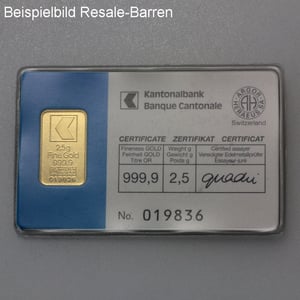 Goldbarren 2,5g "Resale" (div. Hersteller) - Miniaturansicht 3