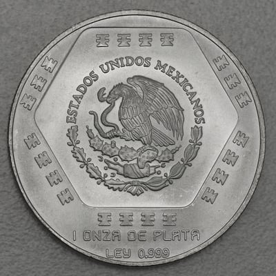 Silbermünze 1oz "Chaac Mool" 1994 Präkolumbische Kulturen – Maya (Mexiko) - Miniaturansicht 2