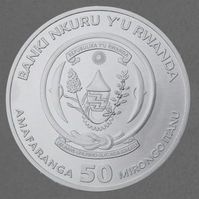 Silbermünze 1oz "Krokodil" 2023 diff. (Ruanda) - Miniaturansicht 2