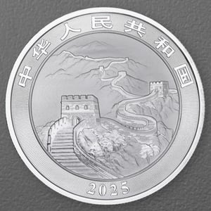 Silbermünze 1oz "China Drache" 2025 (China) - Miniaturansicht 2