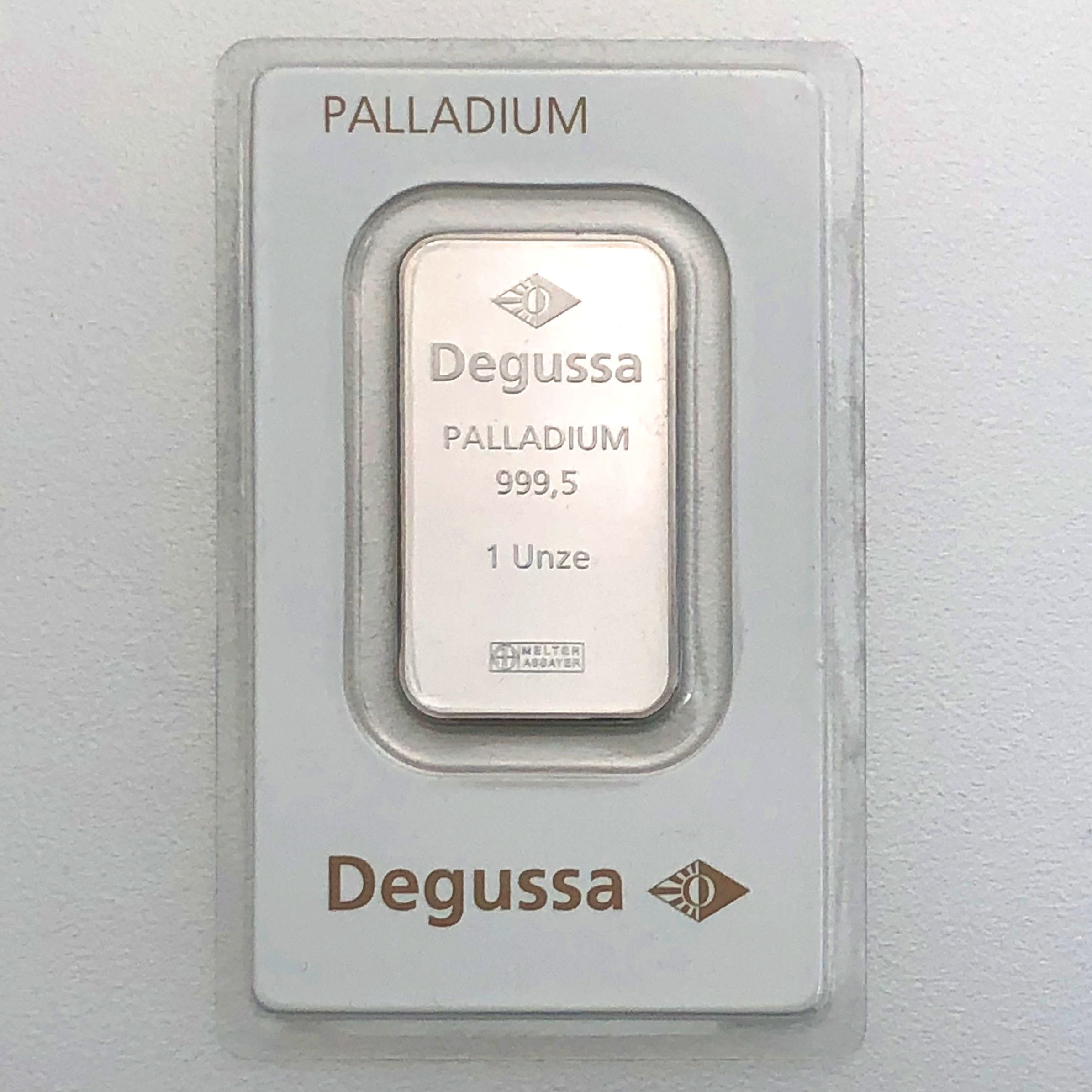 Palladiumbarren 1oz "DEGUSSA" - Hauptansicht