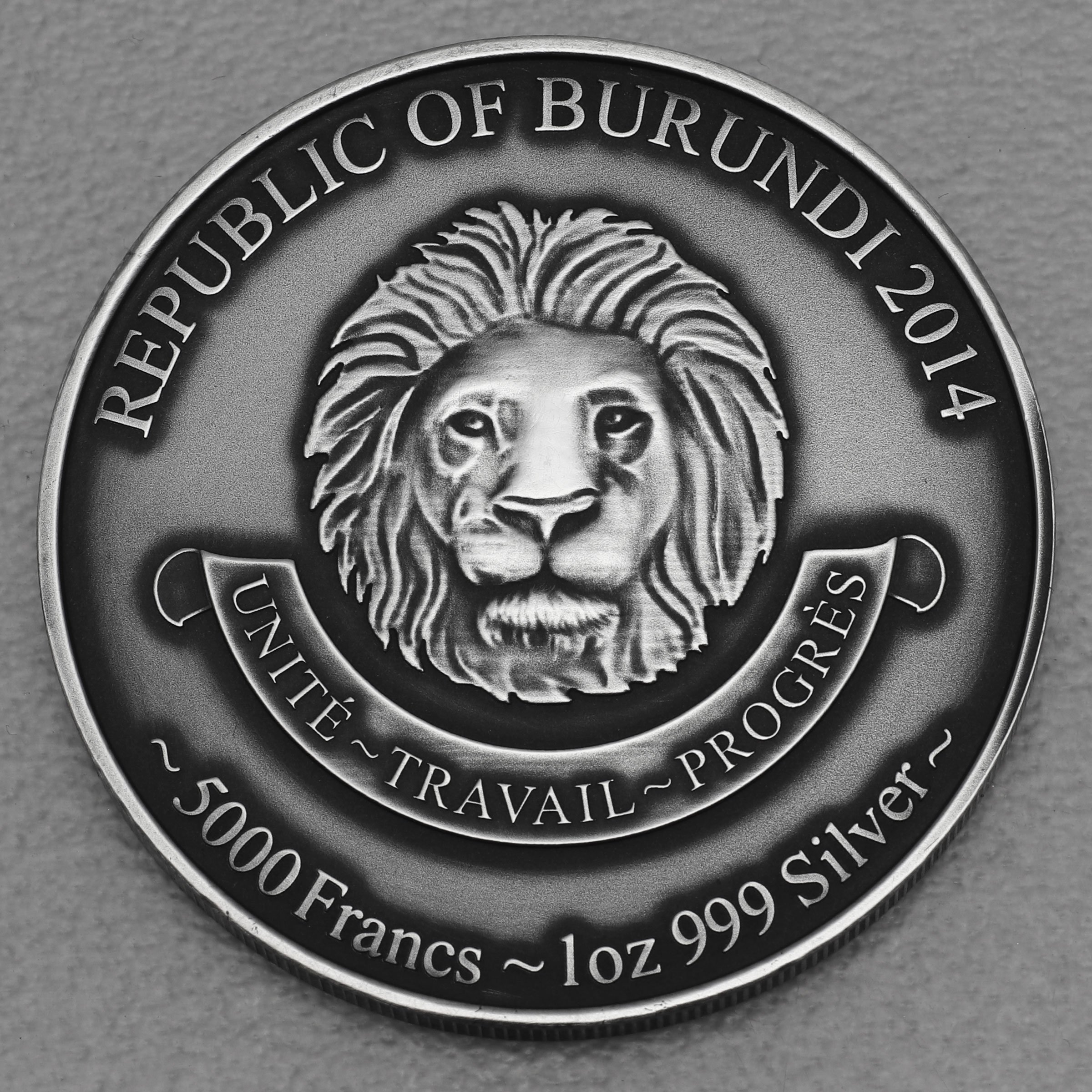 Silbermünze 1oz "Baby Leopard" 2014 AF African Baby Five (Burundi) - Detailansicht 1