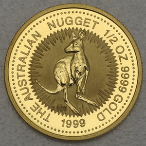Goldmünze 1/2oz "Känguru" 1999 Australian Nugget (Australien) - Hauptansicht