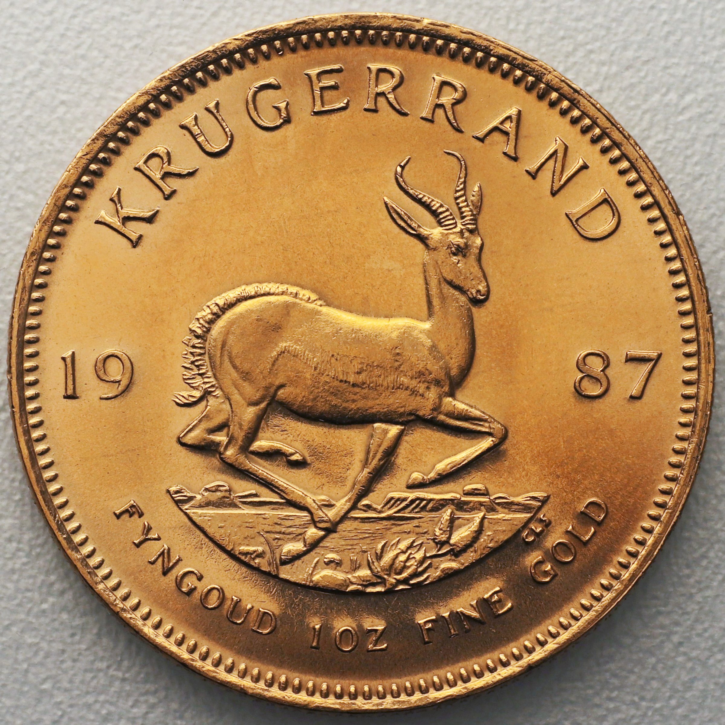Goldmünze 1oz "Krügerrand" 1987 (Südafrika) - Hauptansicht