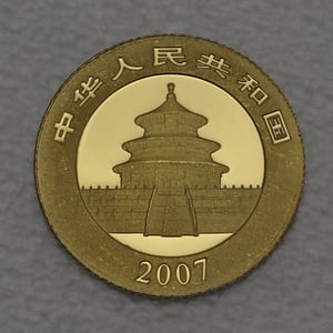 Goldmünze 1/20oz "Panda" 2007 (China) - Miniaturansicht 2