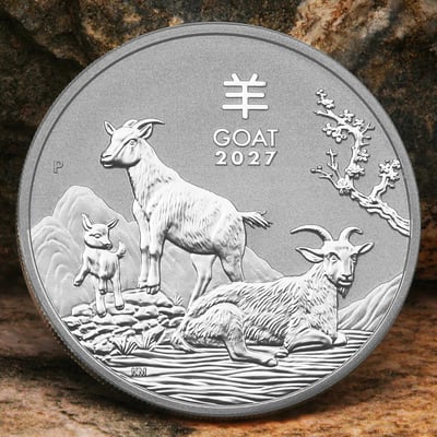 Silbermünze 1oz "Ziege" 2027 Lunar III – Year of the Goat 19% (Australien) - Miniaturansicht 5