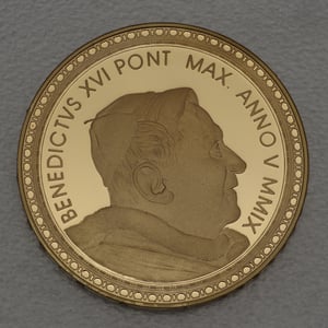 Goldmünze "100 Euro - 2009" Sixtinische Kapelle (Vatikanstadt) - Miniaturansicht 2