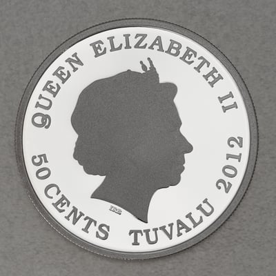 Silbermünze 1/2oz "Beagle 2018" (PP/koloriert) Puppies (Tuvalu) - Miniaturansicht 2