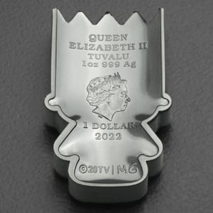 Silbermünze 1oz "Bart Simpson" 2022 (koloriert) Minted Mini – The Simpsons (Tuvalu) - Miniaturansicht 4