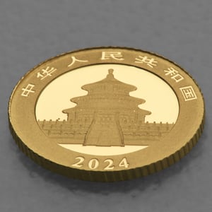 Goldmünze 1g "Panda" 2024 (China) - Miniaturansicht 4