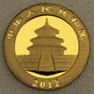 Goldmünze 1/20oz "Panda" 2012 (China) - Miniaturansicht 2