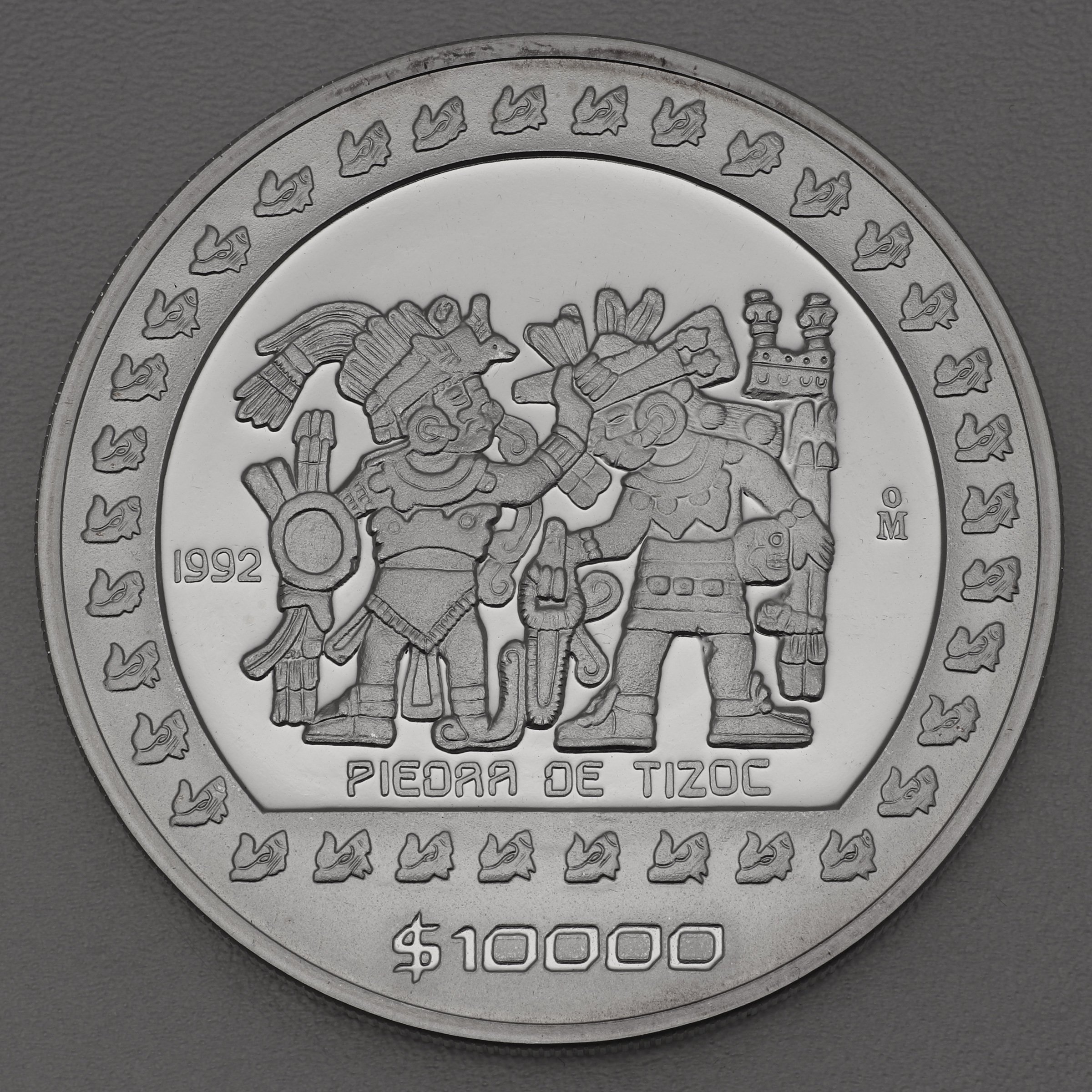 Silbermünze 5oz "Tizoc" 1992 Präkolumbische Kulturen – Azteken (Mexiko) - Hauptansicht