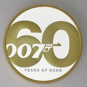 Silbermünze 2oz "James Bond 007" 2022 (PP/vergol.) 60 Years of James Bond (Tuvalu) - Hauptansicht