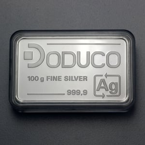 Silberbarren 100g Doduco in Kapsel - Miniaturansicht 1