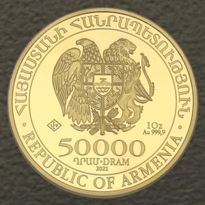 Goldmünze 1oz "Arche Noah" 2021 (Armenien) - Miniaturansicht 2