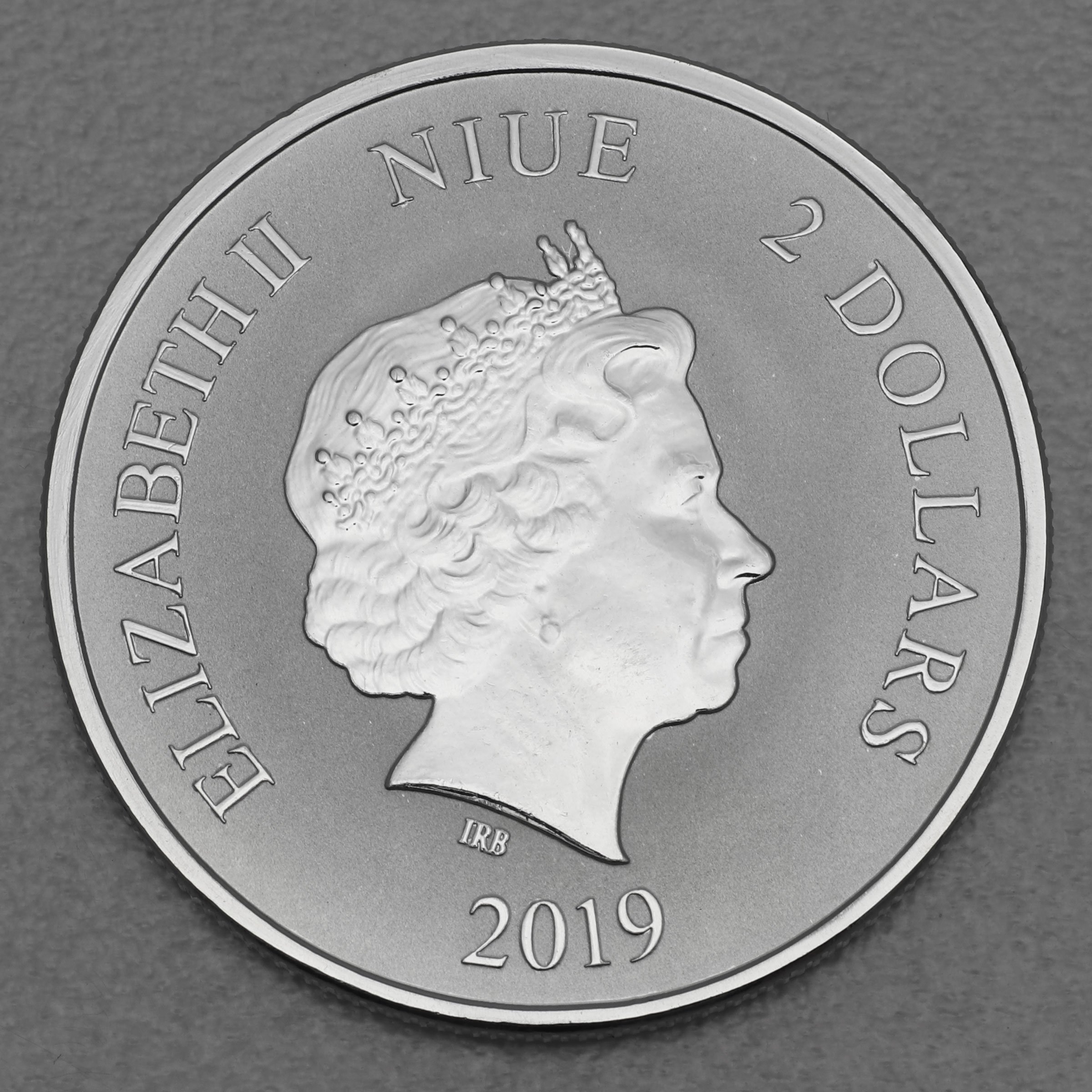 Silbermünze 1oz "Green Dragon" 2019 Celestial Animals (Niue) - Detailansicht 1