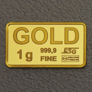Goldbarren 1g Feingoldbarren (Querformat) - Hauptansicht
