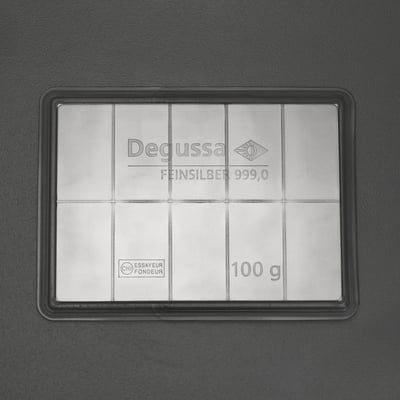 Silbertafel DEGUSSA (10x 10g Ag) "CombiBar" - Miniaturansicht 2