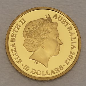 Goldmünze 1/10oz "Drache" 2012 Lunar II (RAM) – Year of the Dragon (Australien) - Miniaturansicht 2