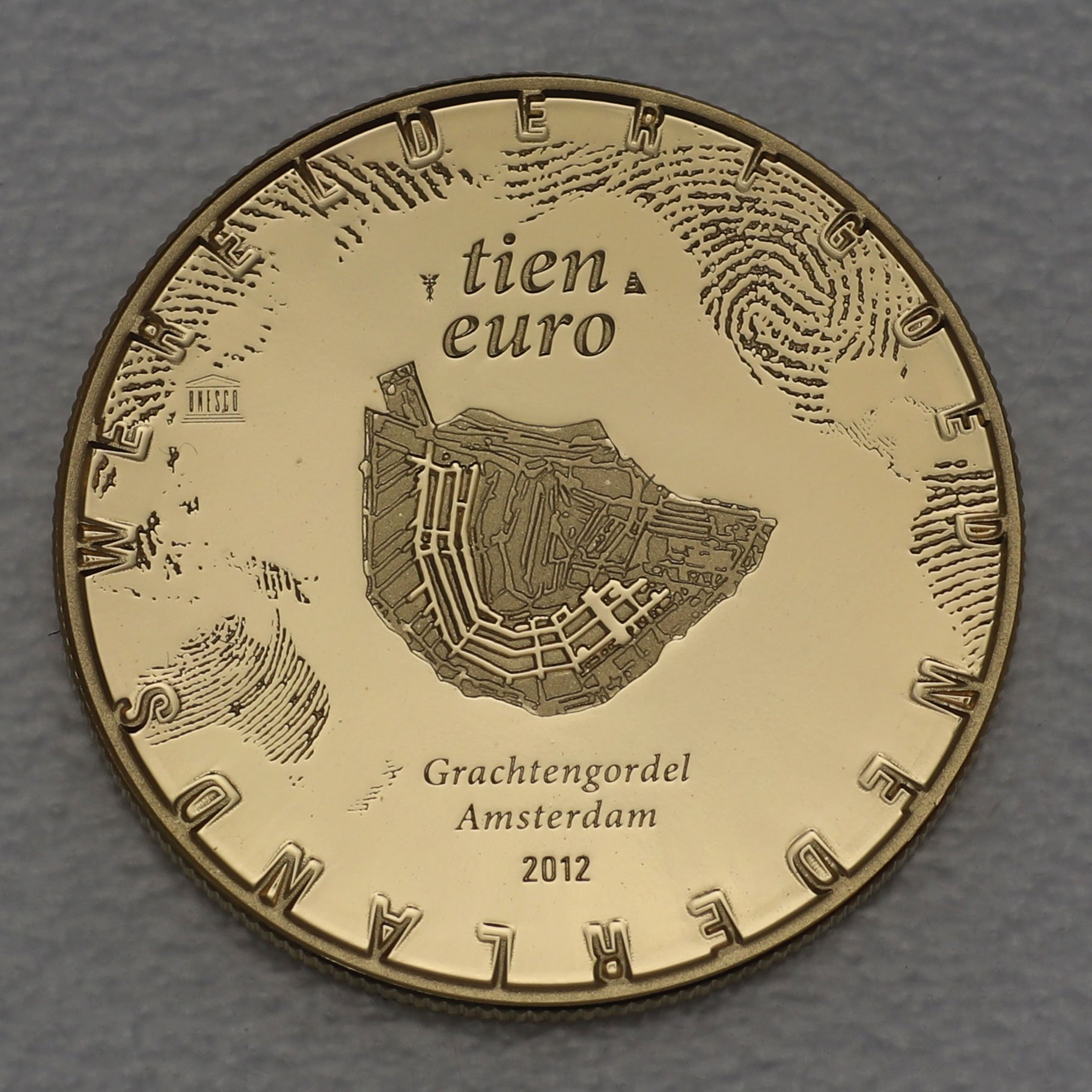 Goldmünze 10 Euro "Grachtengordel" 2012 (Niederlande) - Hauptansicht