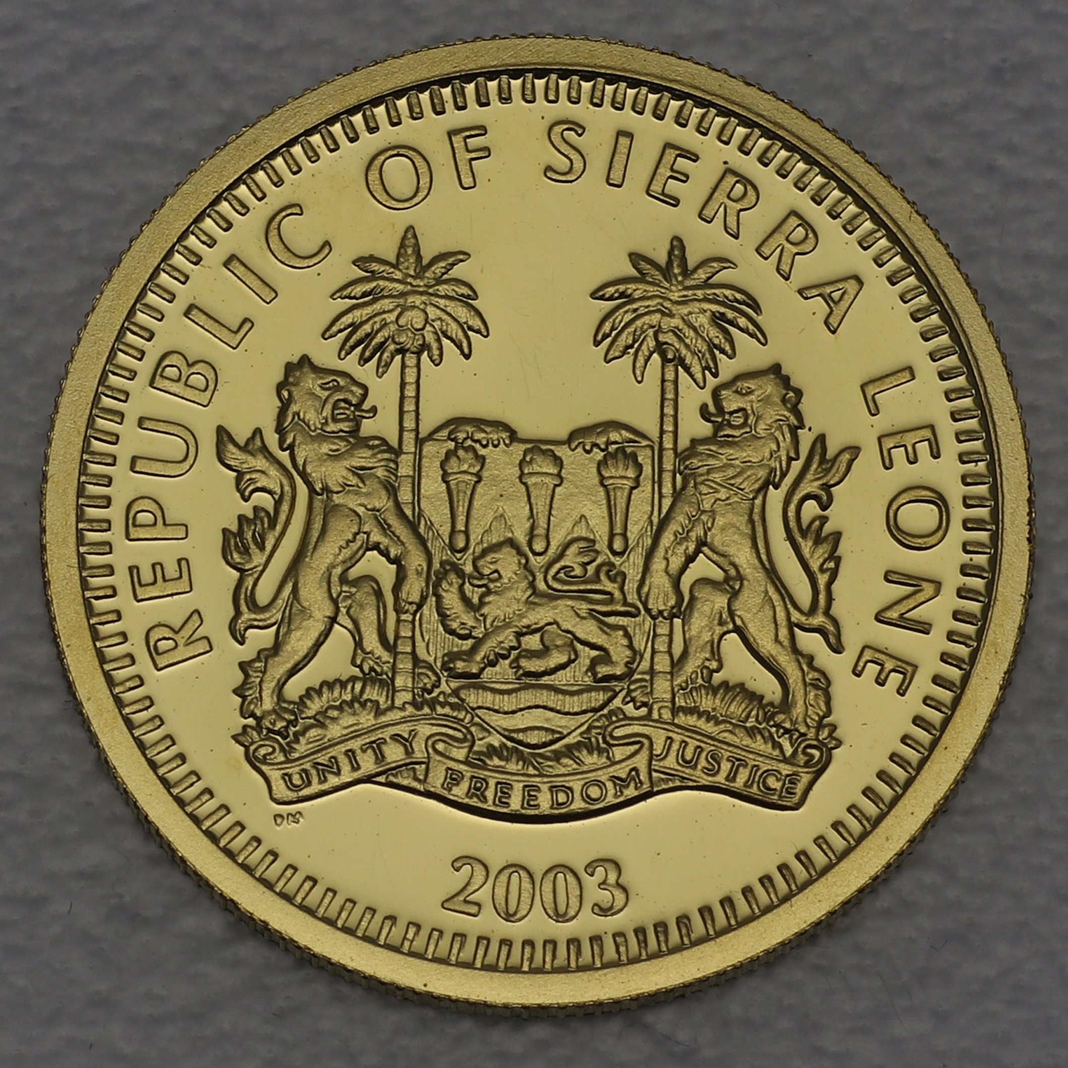 Goldmünze "100 Dollar 2003 - Nike" Olympic Games Athens 2004 (Sierra Leone) - Detailansicht 1
