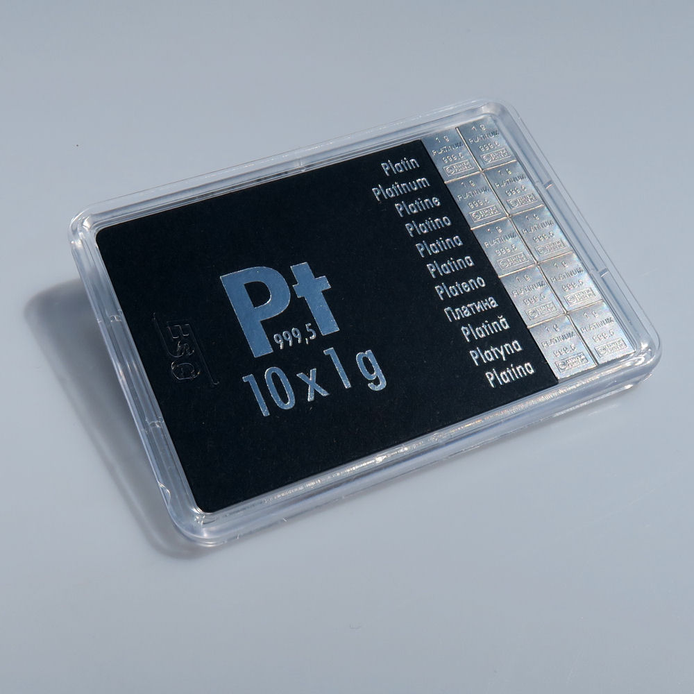 Platintafel (10x 1g Feinplatin) "CombiBar" - Detailansicht 2